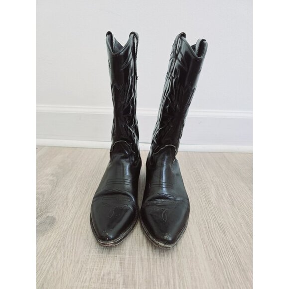 Seychelles Black Leather Western Rodeo Cowboy Cowgirl Mid Calf Boots Shoes 7.5 - Picture 4 of 14